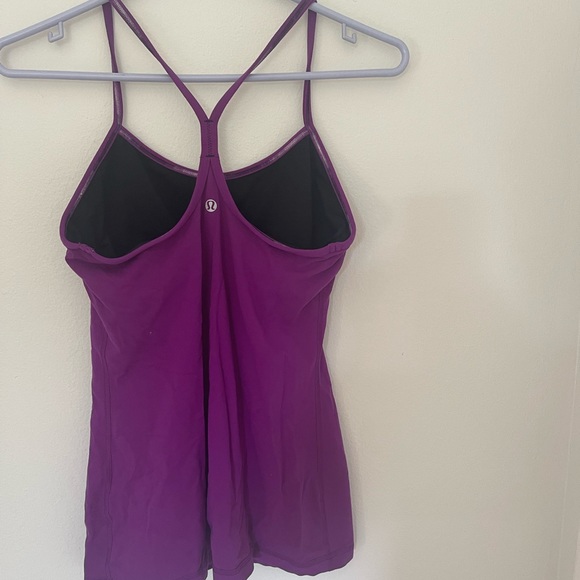 Lululemon racerback tank with sports bra. Size L. Used - Picture 2 of 2